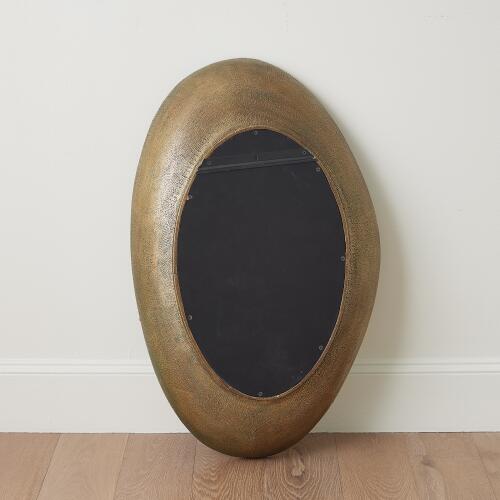Saturn Mirror-Antique Gold-Med