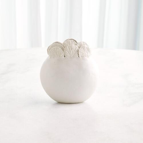 Sand Dollar Vase-White
