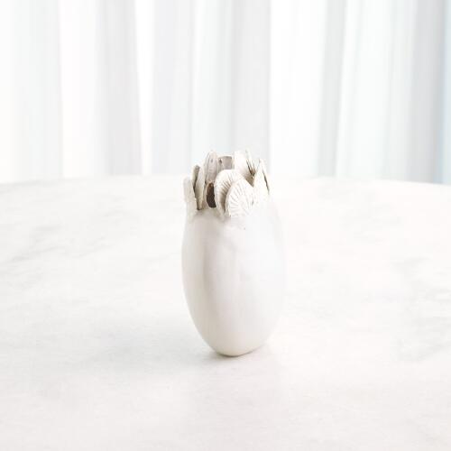 Sand Dollar Vase-White