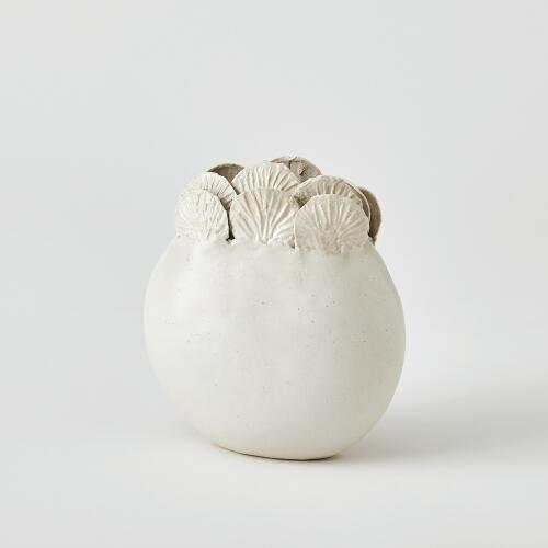Sand Dollar Vase-White