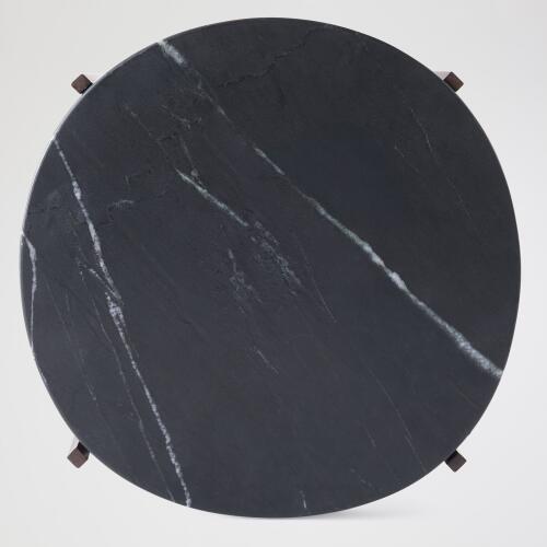 Tempest Table-Bronze w/Black Marble