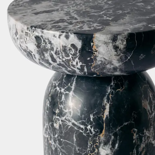 Tumble Accent Table-White Portoro Marble