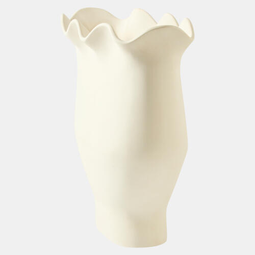 Frill Vase-White