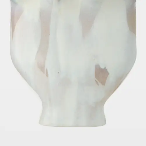 Frill Vase-White Reactive Glaze-Sm