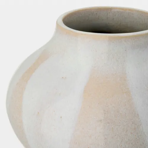Morphis Curve Vase-White Rective Glaze