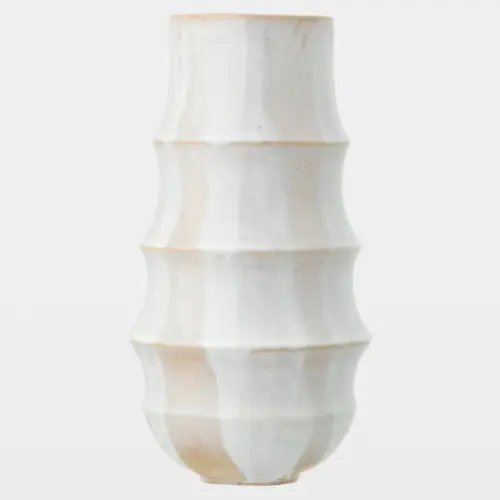 Dondolare Vase-White Reactive Glaze