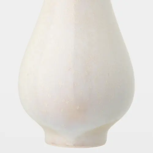 Morphis Slim Vase-White Crystalline Glaze