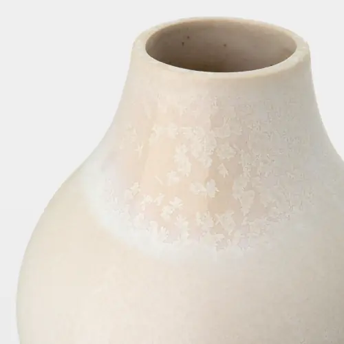 Morphis Slim Vase-White Crystalline Glaze