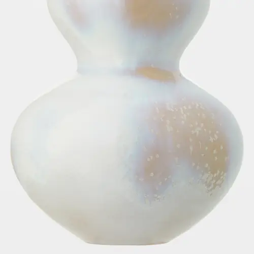 Morphis Curve Vase-White Crystalline Glaze