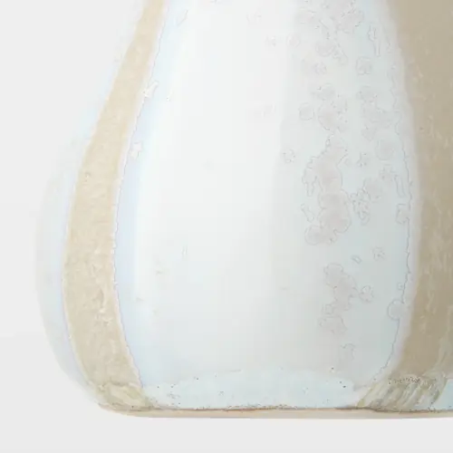Pera Ceramic Sculpture-White Crystalline Glaze