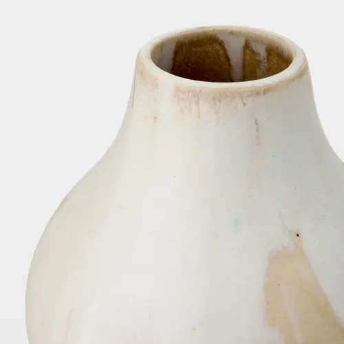 Morphis Slim Vase-White Reactive Opal