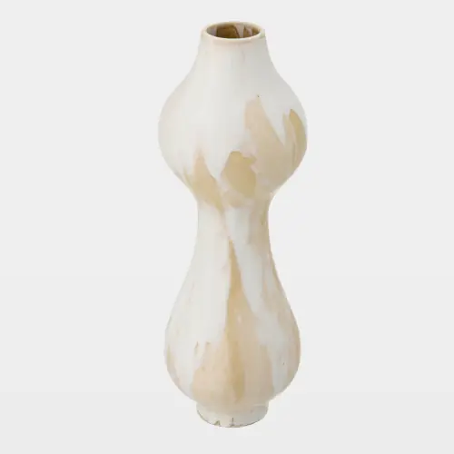 morphis slim vase-white reactive opal