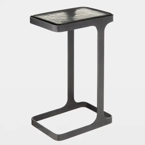 colbalt side table-coral black