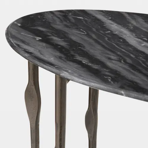 Kneez 6 Legged Oval Table-Black Forest