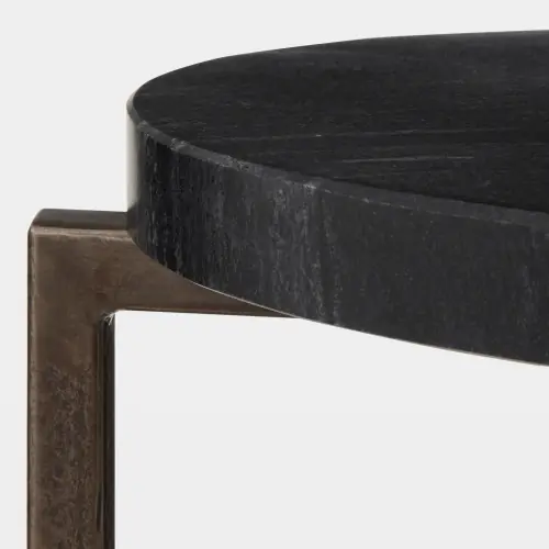 Trivet Oval Side Table-Black Forest