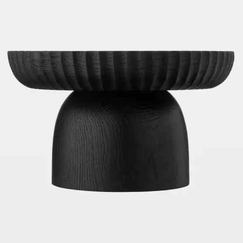 Parat Pedestal Bowl-Black-Wide