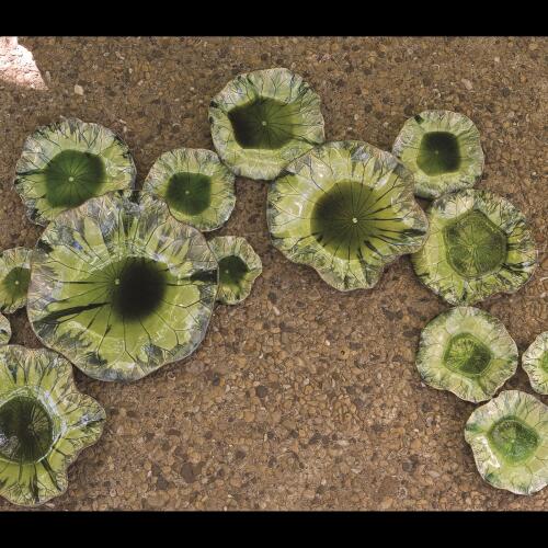 Free Formed Lily Plate-Green