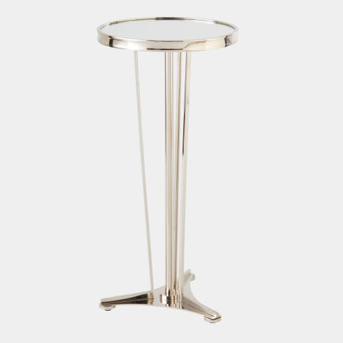 French Moderne Side Table-Nickel