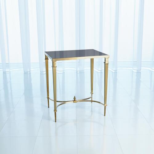 Rectangular French Square Leg Table-Brass