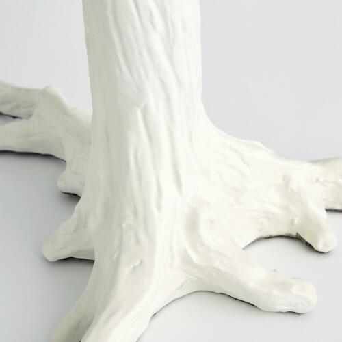 White Faux Bois Side Table