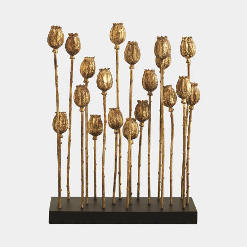 Poppy Pod Sculpture Multi-Gold