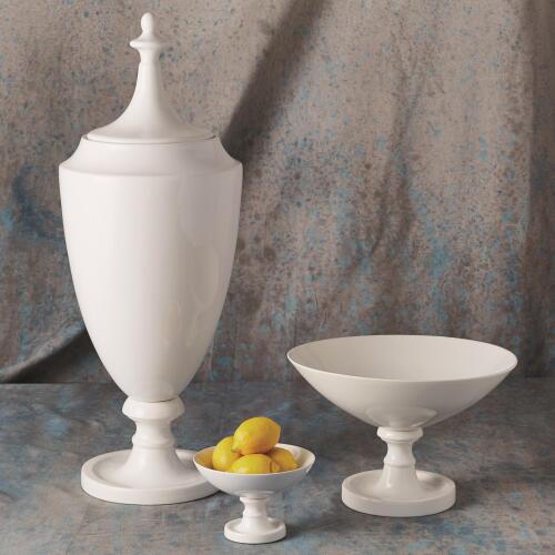 Grande Urn w/Lid-White