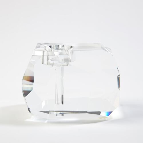 Bird on Crystal Rock-Brass