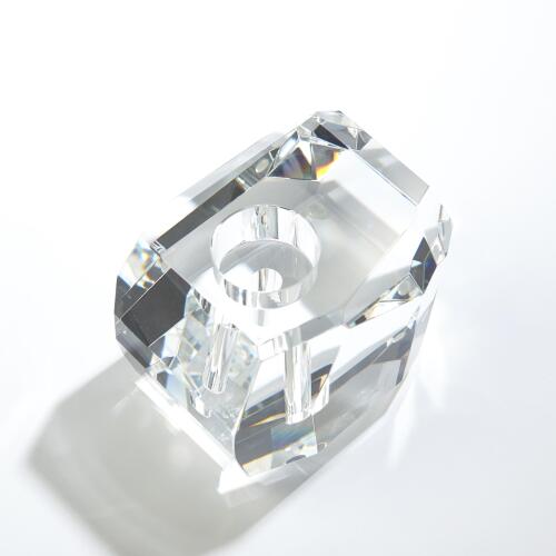 Bird on Crystal Rock-Brass