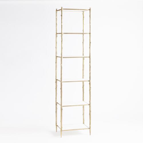arbor etagere-brass/white marble