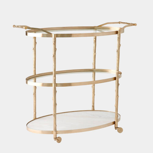 Arbor Bar Cart-Brass