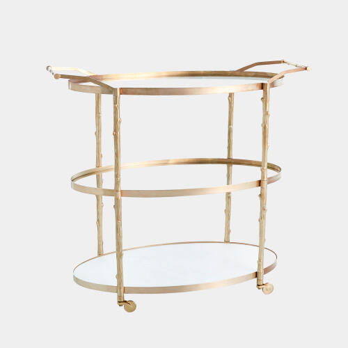 Arbor Bar Cart-Brass