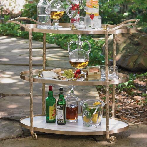 Arbor Bar Cart-Brass
