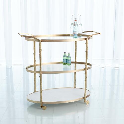 Arbor Bar Cart-Brass
