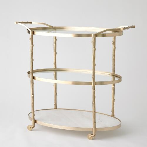 Arbor Bar Cart-Brass