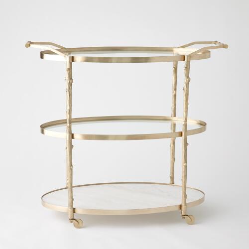 Arbor Bar Cart-Brass
