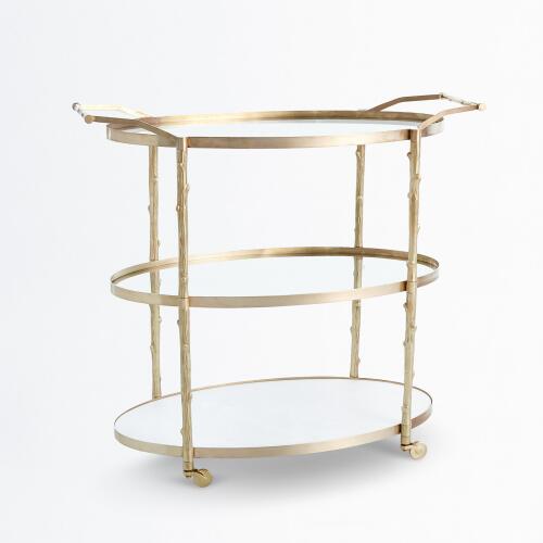 Arbor Bar Cart-Brass