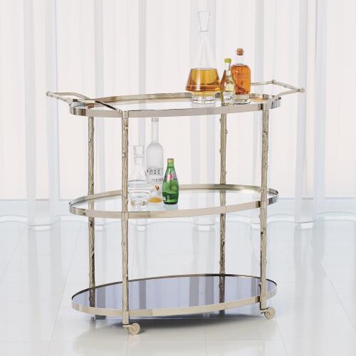 Arbor Bar Cart-Nickel