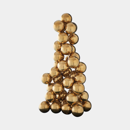 Bubbles Sculpture-Stacked-Brass