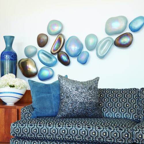 Navaratna Glass Wall Gems-Metallic