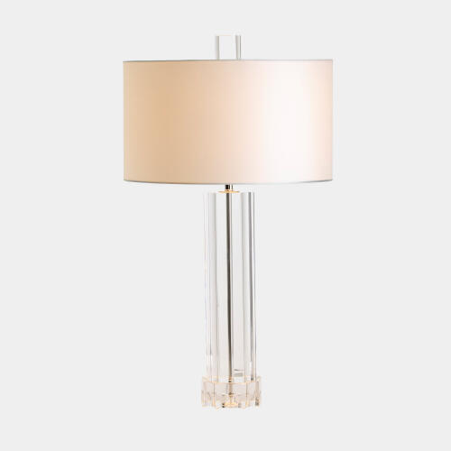 Amelia Fluted Crystal Column Table Lamp