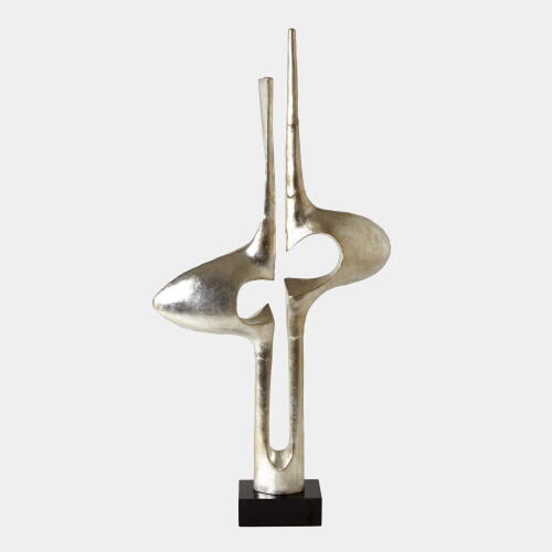 Brother and Sister Sculpture-Silver Leaf