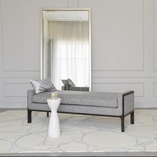 Beaumont Floor Mirror-Silver Leaf