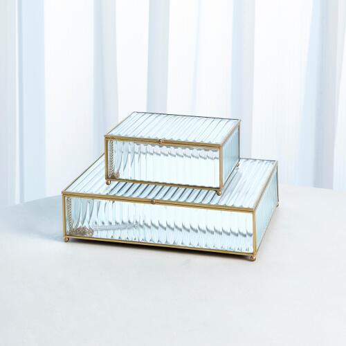 Reeded Glass Box-Clear