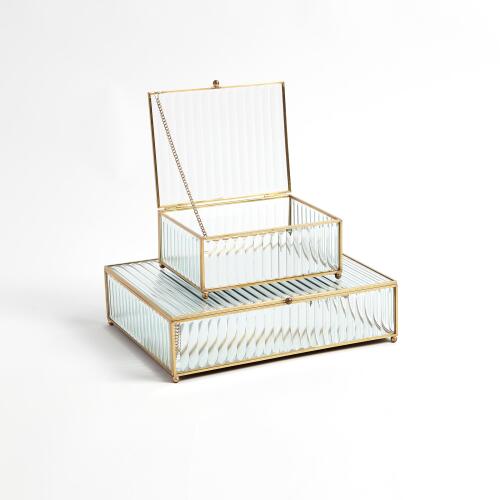 Reeded Glass Box-Clear