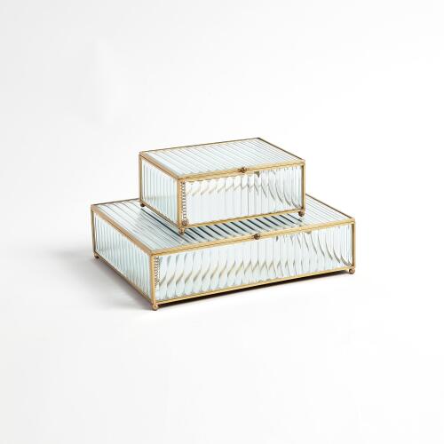 Reeded Glass Box-Clear