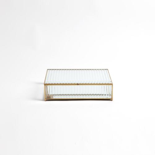 Reeded Glass Box-Clear