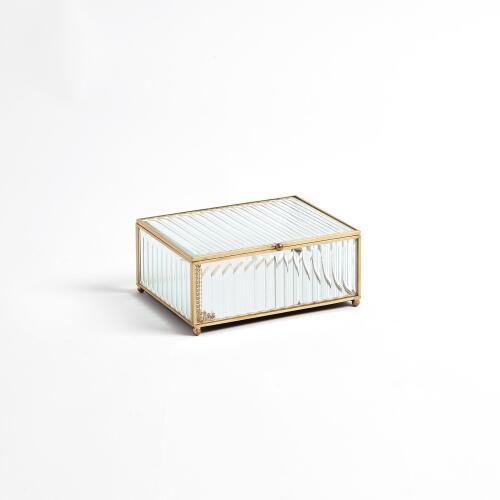 Reeded Glass Box-Clear