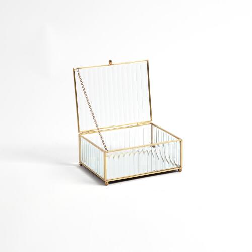 Reeded Glass Box-Clear