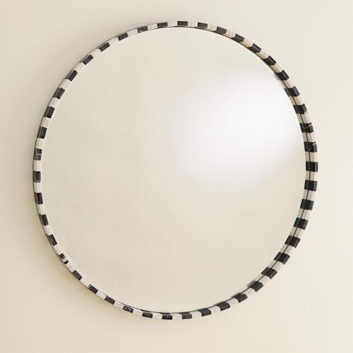 black/white marble mirror