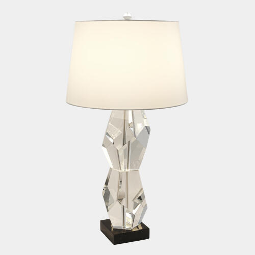Felicity Facet Block Lamp-Double